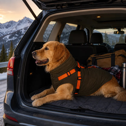 Wasserdichter Winter-Hundemantel | Warme Hundejacke mit Geschirr