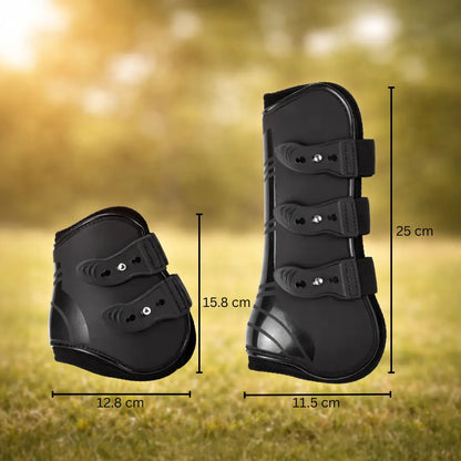 Horse Leg Wraps Set | Front & Rear Leg Protection with Neoprene