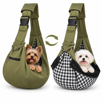 Hundetragetasche | Gepolsterte Schultertasche für Winter & Reisen