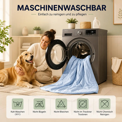 Kühlende Hundedecke Q-MAX > 0.5 | Waschbare Kühldecke für Hunde & Katzen