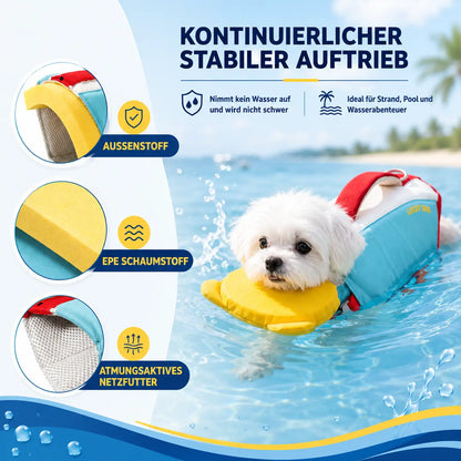Hundeschwimmweste mit Rettungsgriff | Schwimmhilfe für Hunde