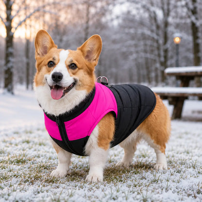 Wasserdichte Hundewinterjacke mit Reißverschluss für Hunde