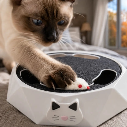 Interaktives Katzenspielzeug | Elektrisches Mausspielzeug mit Kratzfläche
