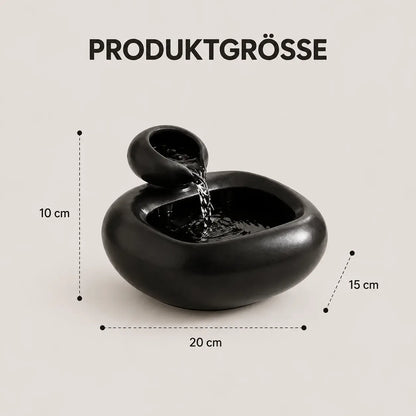 Keramik Katzenbrunnen ohne Filter | 1 L Trinkbrunnen mit USB