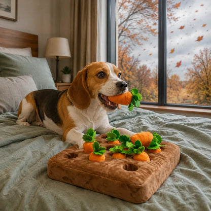 Hundespielzeug Schnüffelteppich | Intelligenzspielzeug mit Karotten