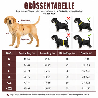 Hundemantel wasserdicht | Warme Winterjacke für Hunde