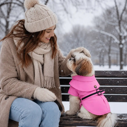 Hundemantel wasserdicht | Trenchcoat für kleine & mittlere Hunde