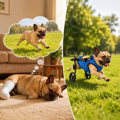 Lightweight Adjustable Dog Care Wheelchair | Stable & Comfortable
