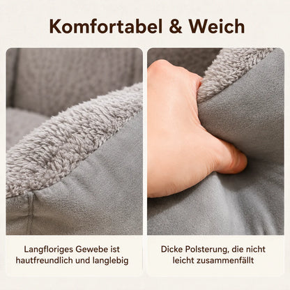 Katzenbett für Hunde & Katzen|Weiches Plüschbett mit PP-Füllung