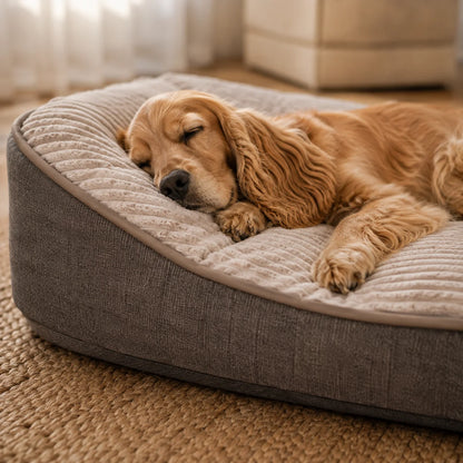 Orthopädisches Hundebett | Warmes Plüschbett für Winter & Kälte