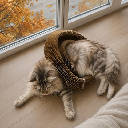 Katzenspielzeug für Katzen | Faltbares Papp-Labyrinth mit Ball