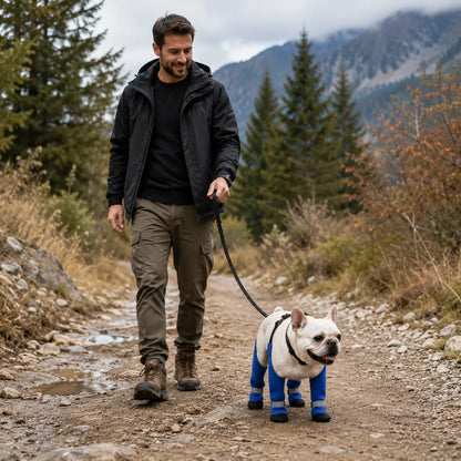 Wasserdichte Hundeschuhe mit Beinschutz – Rutschfest für Outdoor