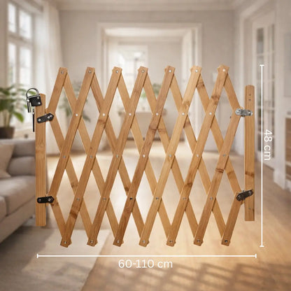Barrière extensible en bois pour chien pour portes & escaliers
