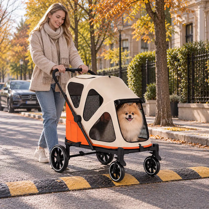 Faltbarer Hundebuggy bis 30 kg | Hundewagen für unterwegs