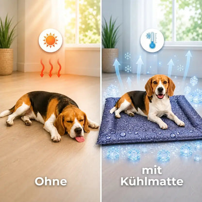 Hunde Kühlmatte wasserdicht & faltbar | Selbstkühlend Sommer