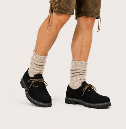 Haferlschuhe Herren Grau aus Nubukleder | Schuhe fürs Oktoberfest
