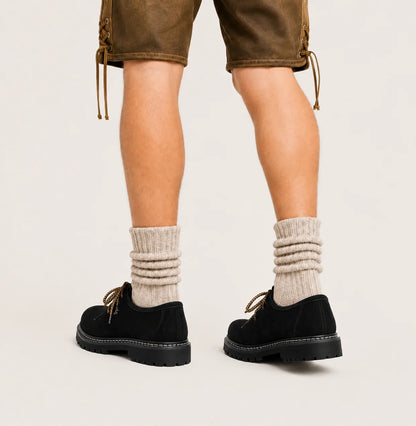 Haferlschuhe Herren Grau aus Nubukleder | Schuhe fürs Oktoberfest