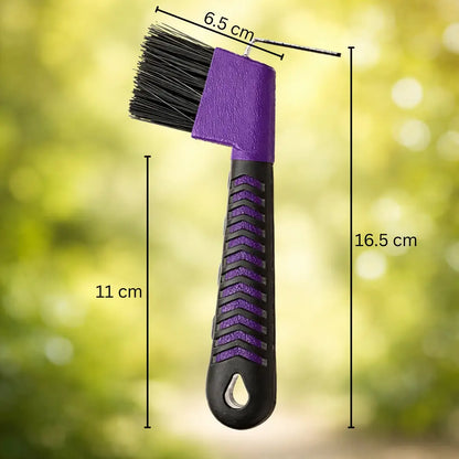 Hufkratzer mit Bürste | Edelstahl Hufreiniger für Pferdepflege