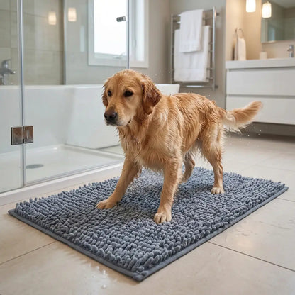 Saugstarke Hundematte | Rutschfeste Schmutzfangmatte für Pfoten