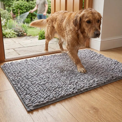 Saugstarke Hundematte | Rutschfeste Schmutzfangmatte für Pfoten