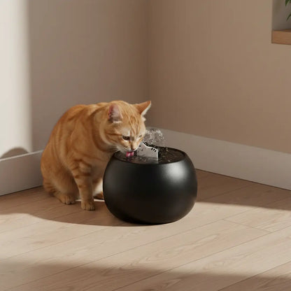 Ceramic Cat Fountain | 1.5L Drinking Fountain Quiet