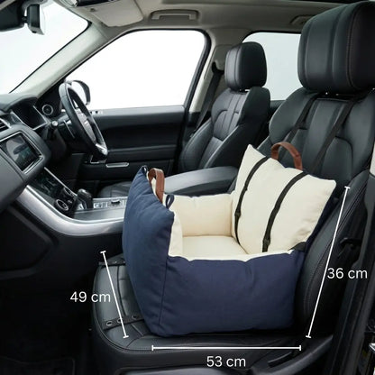 Dog Car Seat & Travel Bed | Soft & Double Secured