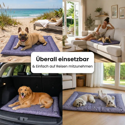 Hunde Kühlmatte wasserdicht & faltbar | Selbstkühlend Sommer