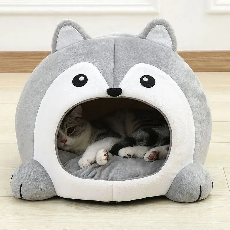 Kuschelnest für Katzen | Weiches Katzenbett zum Schlafen