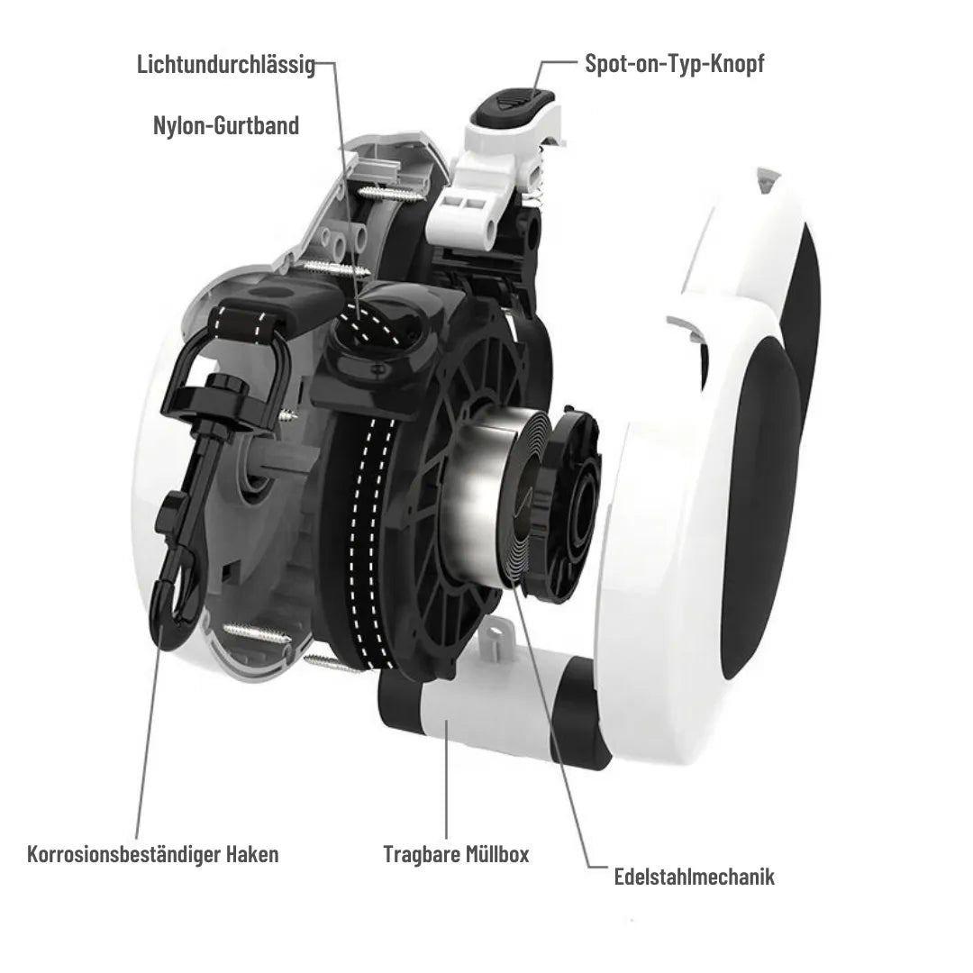 WalkMate – Die 5in1 Hundeleine mit Licht, Beutelspender