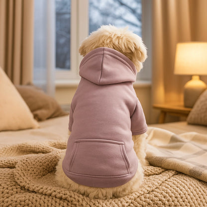 Hundemantel mit Kapuze | Warmer Fleece Hoodie für Hunde im Winter